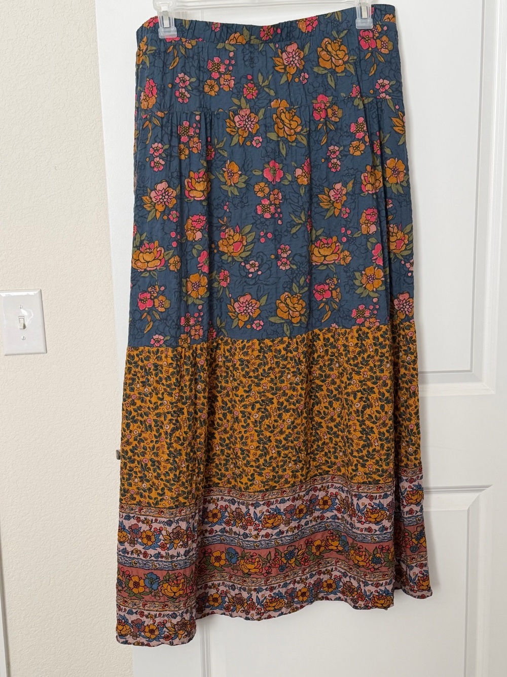 Natural Life Camille Maxi Skirt in the Riviera Batik Blue
